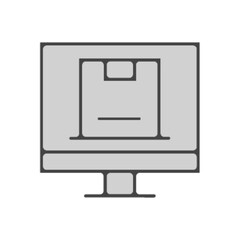 Pictogramme icones et logo ecran colis commande gris