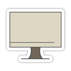 Pictogramme icones et logo ecran ordinateur bureau couleur relief