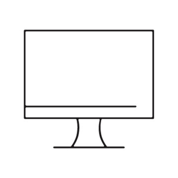 Pictogramme icones et logo ecran ordinateur bureau fin