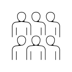 Pictogramme icones et logo groupe travail trace fin