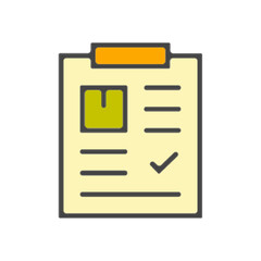 Pictogramme icones et logo liste a cocher notes couleur jaune vert