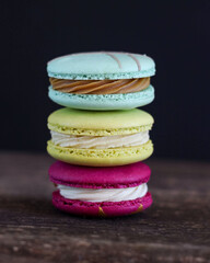 stack of colorful macaroons