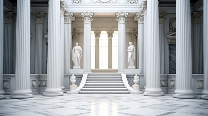 striking image that the symbolism of the courthouse entrance colonnade.