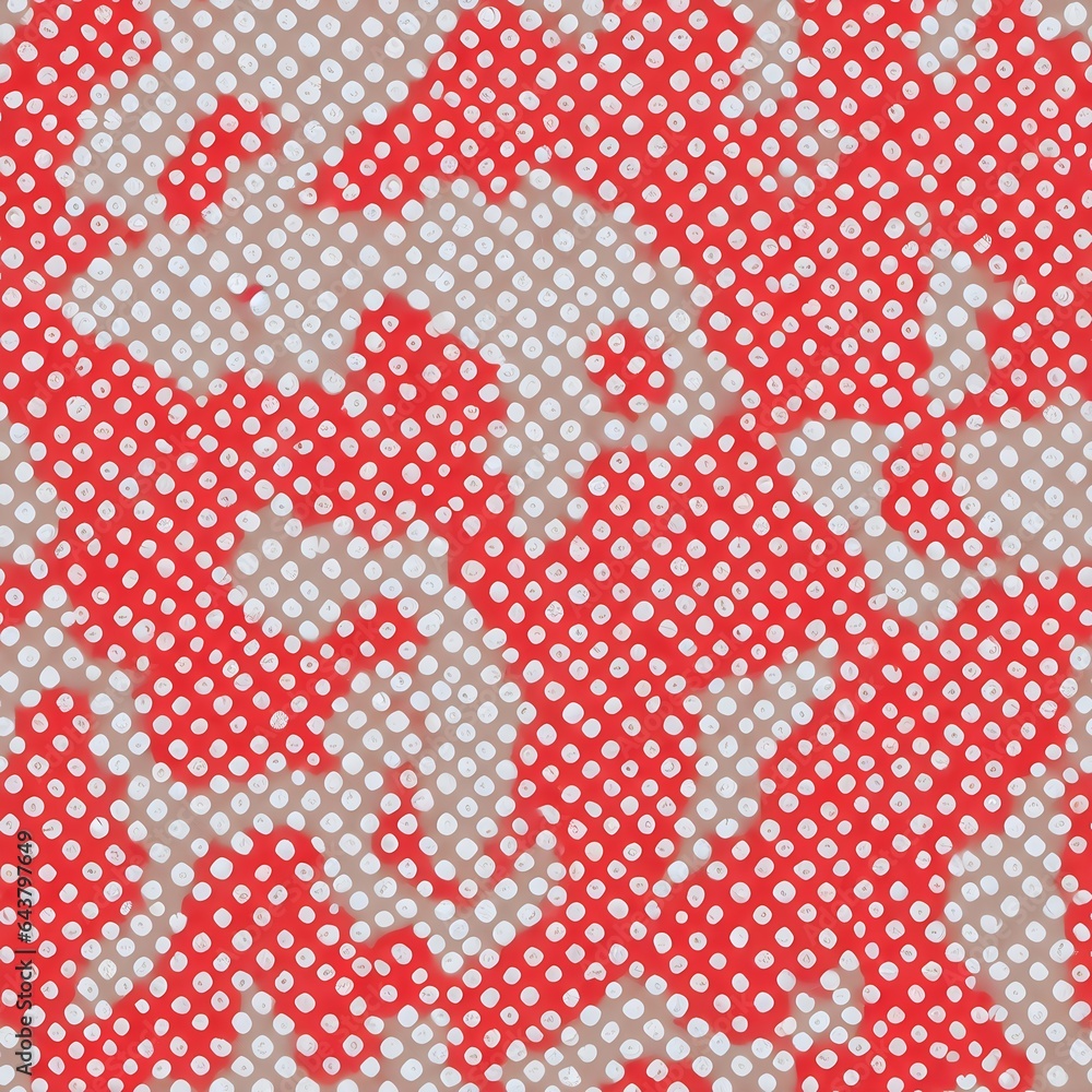 Poster abstract white and red shape pattern, generative ai