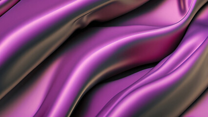 Crumpled up violetsilk abstract background. AI generated image