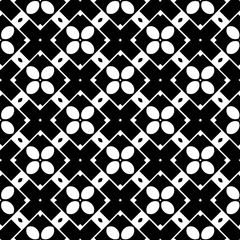 Fototapeta premium White background with black pattern. Seamless texture for fashion, textile design, on wall paper, wrapping paper, fabrics and home decor. Simple repeat pattern.