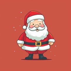  Christmas Santa Claus mascote cartoon style