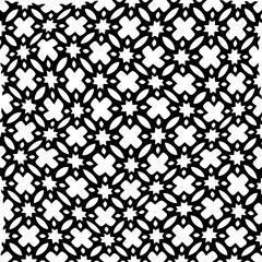 Fototapeta premium White background with black pattern. Seamless texture for fashion, textile design, on wall paper, wrapping paper, fabrics and home decor. Simple repeat pattern.
