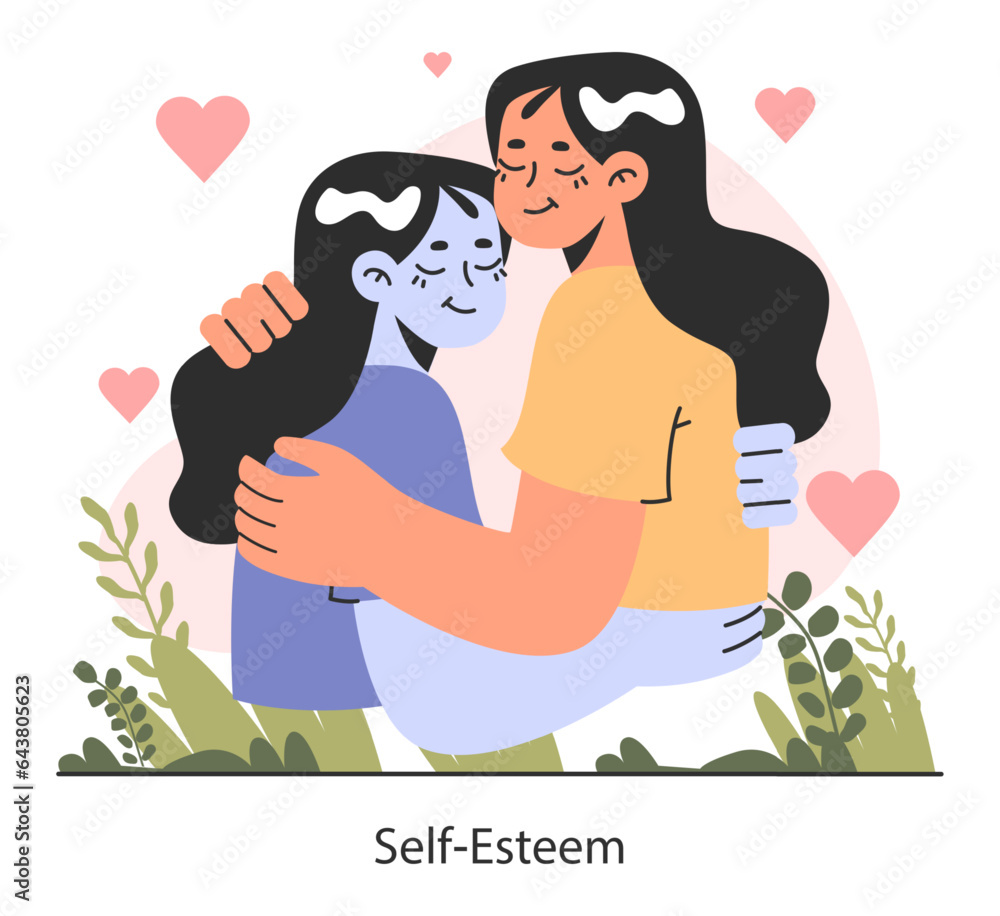 Poster self-esteem. deep understanding and acceptance of own personality.