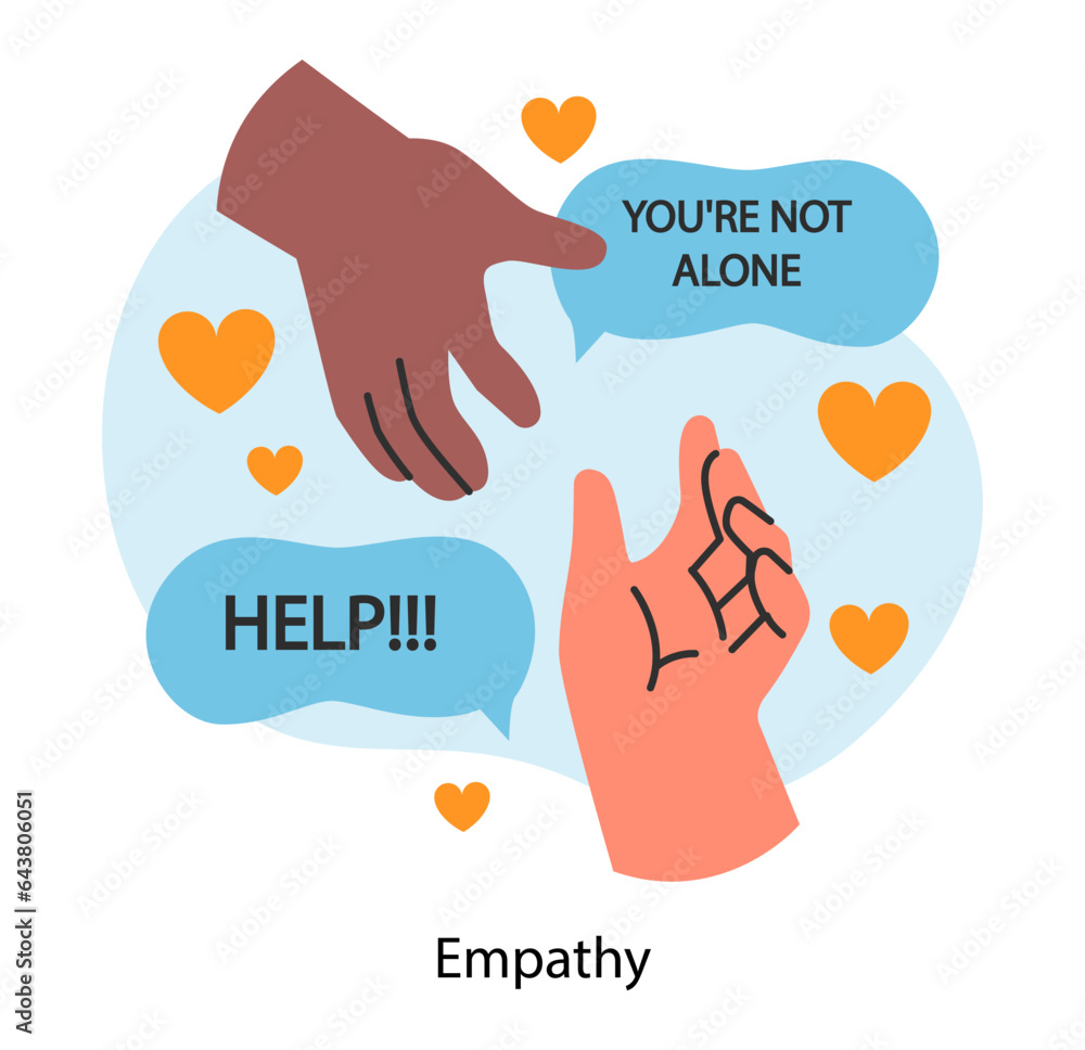 Poster character with empathy. deep understanding of emotions and sympathy