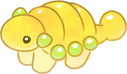 Ankylosaurus adorable colorful illustration (PNG with transparency)