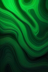 Abstract Green Background, Color Design with Vector Ripples on a Dark Background | Generative AI