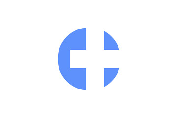 Letter C Medical logo vector sign template 