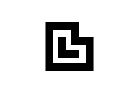 letter bl logo design vector premium