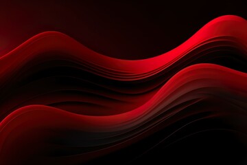 Abstract Red Background, Color Design with Vector Ripples on a Dark Background | Generative AI