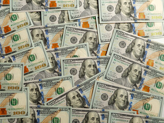 Money. Dollar layout. A large amount, a bill, a business. High quality photo