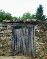 ancient door in rural village in Zamora province