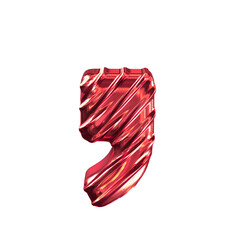 Ribbed red symbol