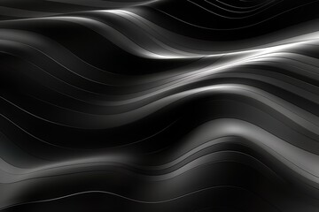 Abstract silver Background, Color Design with Vector Ripples on a Dark Background | Generative AI