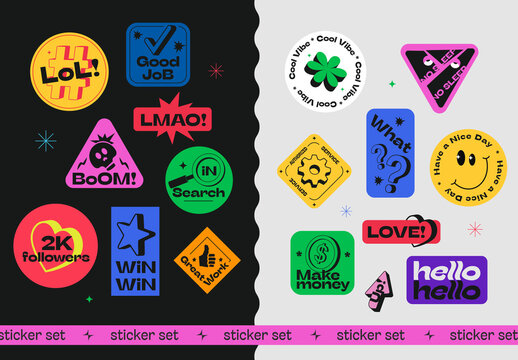 Y2K Colorful Stickers Pack