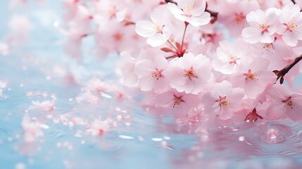 Delicate cherry blossoms float on a springtime breeze
