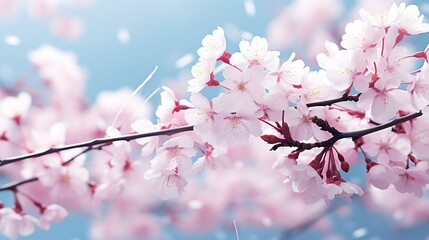 Delicate cherry blossoms float on a springtime breeze
