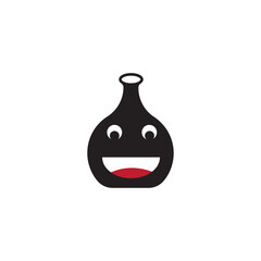 smile bottle icon cute vector design illustration