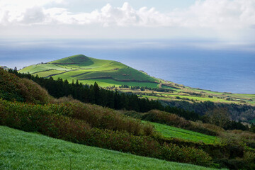 Obraz premium azores landscape blue green