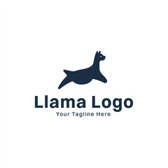 Elegant and Playful Vector Llama Alpaca Logo Design with