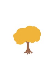 Ilustración arbol amarillo