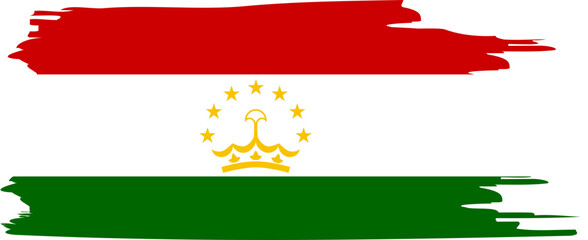 Tajikistan Flag Paint Stroke