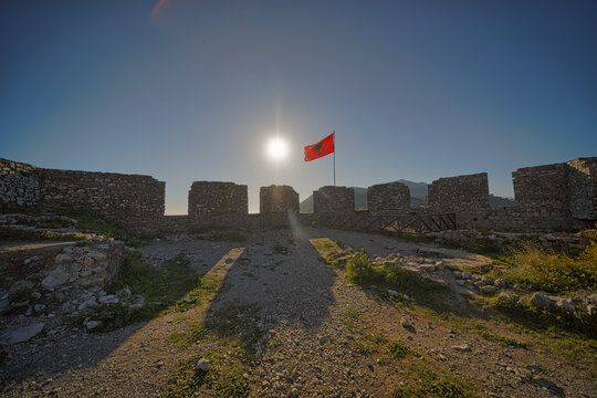 Sunset at Rozafa Fortress, Shkoder, Albania