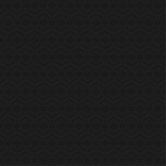 Seamless hexagon minimalist pattern geometric shape black vector