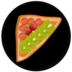 Sweet Waffle Dessert on a Plate