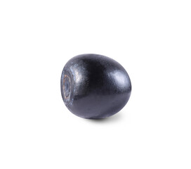 One tasty ripe bilberry isolated on white