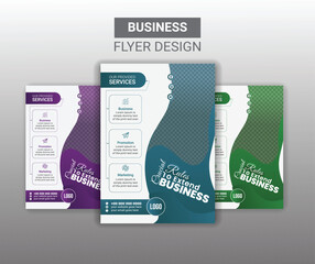 Vector A4 modern business flyer design