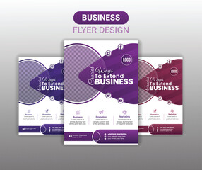 Vector A4 modern business flyer design