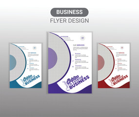 Vector A4 modern business flyer design