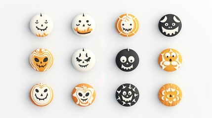 Homemade cookies on a white background