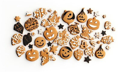 Homemade cookies on a white background