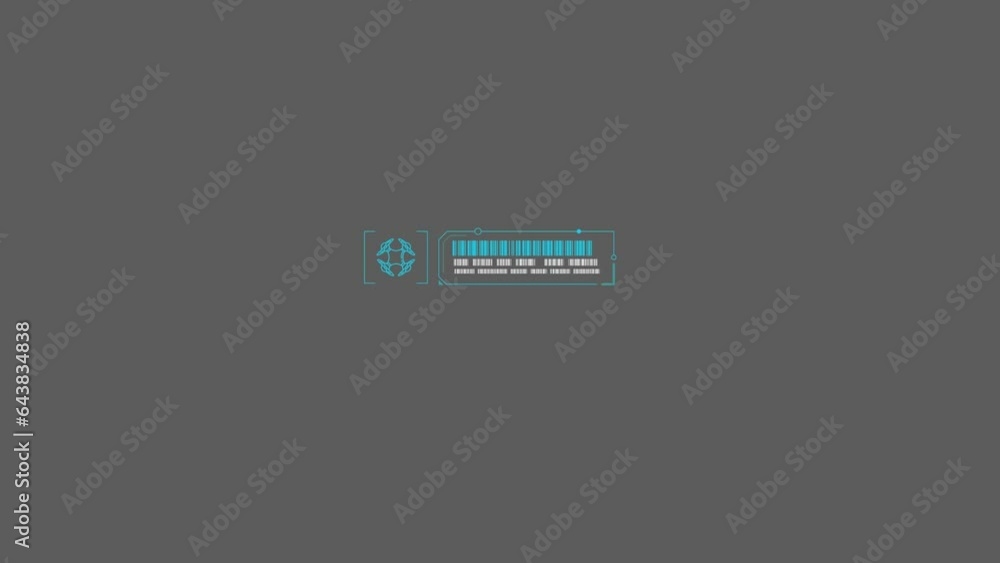 Poster hud element - infographics of decoding with drone icon.