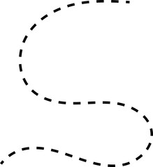 Curved Dashed Line