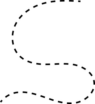 Curved Dashed Line