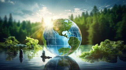 Environmental conservation technology and approaching global sustainable ESG by clean energy and power from renewable natural resources