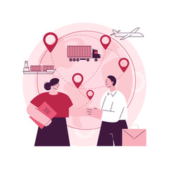 Business logistics abstract concept vector illustration. Smart logistics technologies, commercial delivery service, worldwide business transportation, global product shipment abstract metaphor.