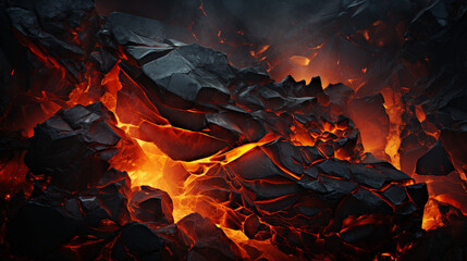 Hot magma background - obrazy, fototapety, plakaty