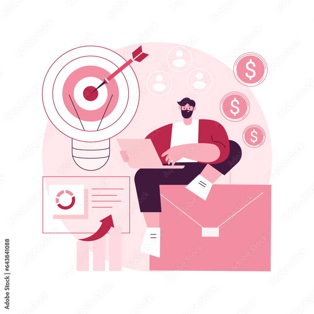 Poster project initiation abstract concept vector illustration. project documentation, business analysis, v
