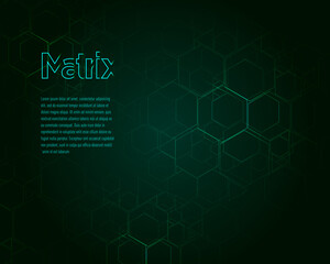 Hexagon pattern design template with high technology and futuristic pattern design template in vector format