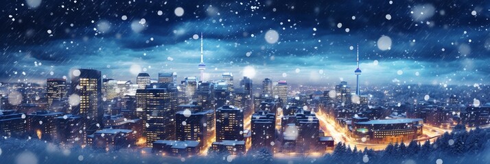 Christmas weather city, generative ai.