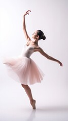 Generative AI : ballerina on pointe in ballet pose classical dance